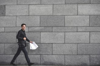 Nice day Businessman makes a good deal, good mood