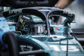 MELBOURNE, AUSTRALIA, MARCH 23: Lance Stroll of Canada drives the Aston Martin AMR24 Mercedes