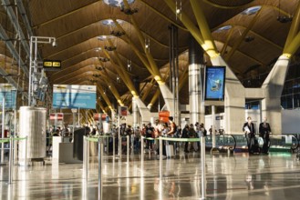 Madrid, Spain, August 2, 2021: Barajas Airport. T4 Terminal. Madrid-Barajas Adolfo Suarez