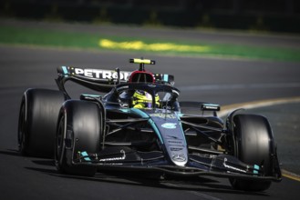 MELBOURNE, AUSTRALIA, MARCH 24: Lewis Hamilton of Great Britain drives the Mercedes AMG Petronas F1