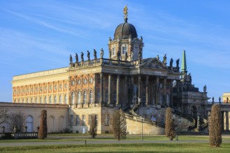 Colonnades with Triumphal Gate, New Palace, Unesco World Heritage Park Sanssouci, Potsdam,