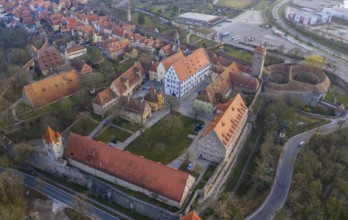 Aerial view of Spital, Spitalbastei, Spitalbastion, Stöberleinsturm, Reichsstadthalle, youth