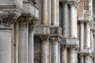 Venice, St Mark's Square (Piazza San Marco), St Mark's Basilica (Basilica di San Marco), columns