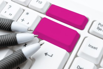 Computer Keyboard And Symbol.Information Medium For Communication