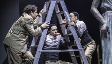 Trial based on Franz Kafka at the Maxim Gorki Theatre in Berlin in a production by Oliver Frljic .
