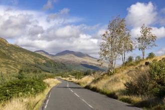 West Highland Way, mountain road near Ballachulish, Highlands, Scotland, Great Britain