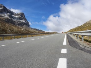 Alpine road on the Julierpass in Switzerland