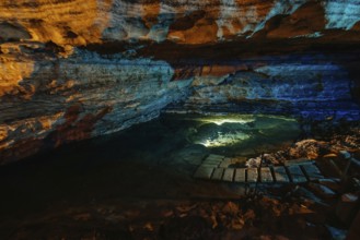 The iconic and popular Engelbrecht Cave system which is a sinkhole underneath Mt Gambier CBD in