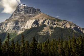 The Canadian Rocky Mountains along the stretch of the Trans Canada Highway in British Columbia,