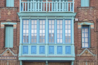 Belle Epoque houses along the French coast. Typical colorful Belle Epoque houses in Art Nouveau