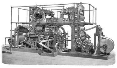 Historical illustration, 19th Century, 2 cylinder rotary printing press, Augsburg,