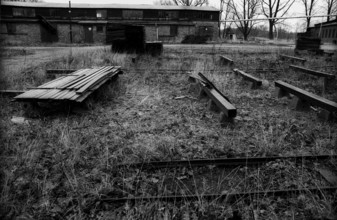 Germany, Sternberg, 12.01.1992, almost disused timber factory, Sternberg / Mecklenburg, Europe