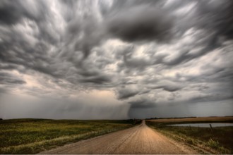 Storm Clouds Canada rural countryside Prairie Scene