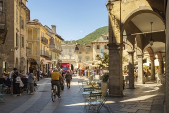 The city of Domodossola is a famous regional centre in Northern Italy, surrounded by mountains.