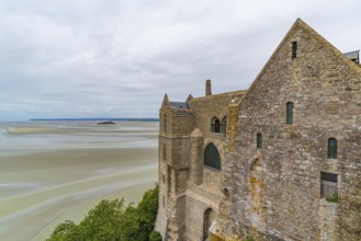 Abbey of Mont Saint Michel, an UNESCO island in Normandy, France, Europe