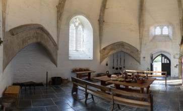 Glastonbury, United Kingdom, 1 September, 2022: interior view of the Abbot's Kitchen at Glastonbury