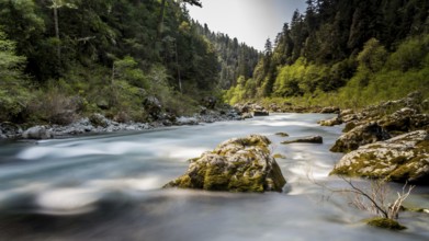 The beautiful Smith River in Northern California, USA, North America