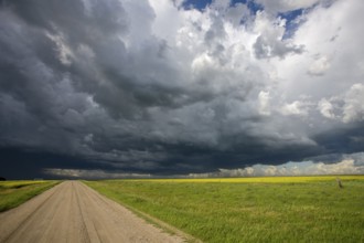 Prairie Storm Clouds Canada Saskatchewan Dramatic Summer