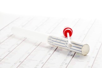 DNA test tubes and cotton swabs, wipe test