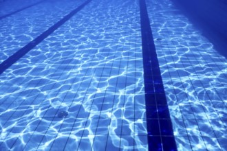 Swimming Pool water. Ripple Water. Sun Reflection background