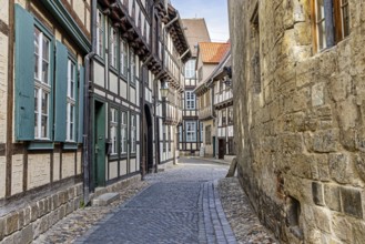 Pictures from the historical Quedlinburg historical half-timbered houses alley