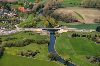 Construction of a new bridge over the Lippe in Ahsen near Datteln. Eversumer Straße