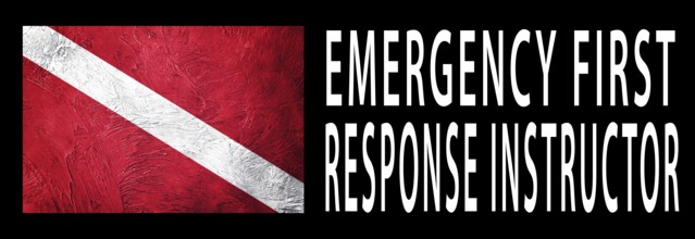 Emergency First Response Instructor, Diver Down Flag, Scuba flag, Scuba Diving