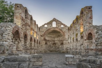 The Church of Saint Sofia or Old Bishopric at sunrise in Nessebar ancient city. Nesebar, Nesebr is