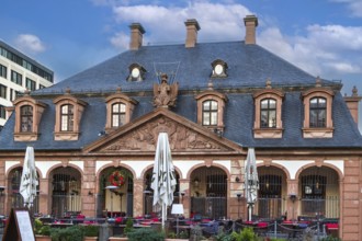 The former guard-house (Hauptwache) is baroque building in central point of Frankfurt am Main,