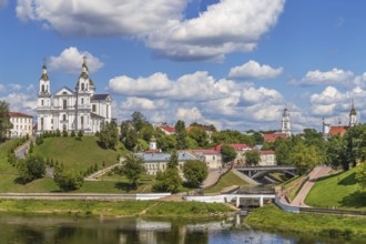 View of Vitebsk from Western Dvina river, Belarus, Europe