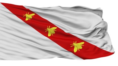Bandiera Elba Flag, Isolated On White Background