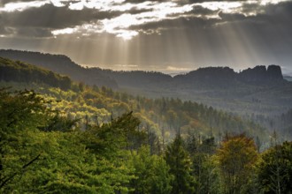 Magical evening mood in Saxon Switzerland 5