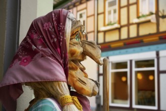 Wernigerode witch face in Harz Germany at Saxony