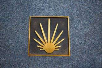 Saint James Way sign in Salamanca along the Via de la Plata of spain
