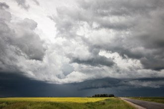 Storm Clouds Prairie Sky Canada Ominous danger