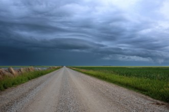 Storm Clouds Prairie Sky Canada Ominous danger