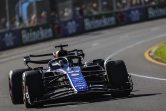 MELBOURNE, AUSTRALIA, MARCH 23: Alexander Albon of Thailand drives the Williams FW46 Mercedes