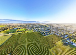 Autumn sunset around the rural country town of Penola in the Coonawarra wine region in South