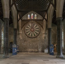 Winchester, United Kingdom, 8 September, 2022: interior view of The Great Hall and the Round Table