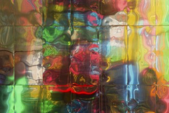 The colourful reflections in the convention centre, Montreal, Province of Quebec, Canada, North