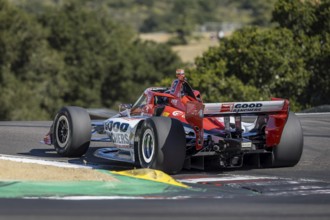 SCOTT MCLAUGHLIN (3) of Christchurch, New Zealand practices for the Firestone Grand Prix of