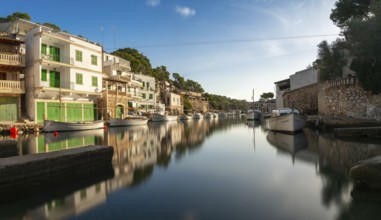Puerto de Cala Figuera, Spain, 22 Janaury, 2024: long exposure view of the picturesque village and