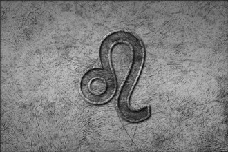 Leo horoscope symbol, Leo vintage style zodiac sign