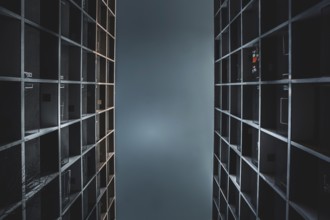 Housing and cloudy sky image. Shooting Location: Tokyo metropolitan area