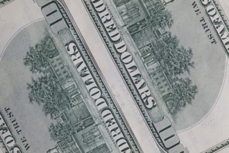 Detail of US dollar banknotes