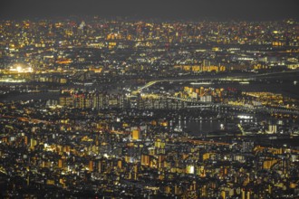 Night view of Kobe from Ichige. Shooting Location: Kobe city, Hyogo Pref