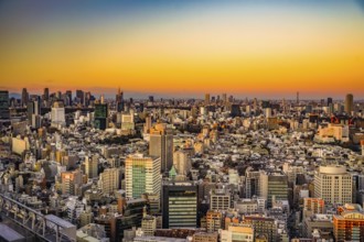The cityscape and evening view in the city center. Shooting Location: Shibuya -ku, Tokyo