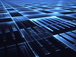 Abstract tech style background - computer-generated 3d illustration. Digital art: diagonal lattice