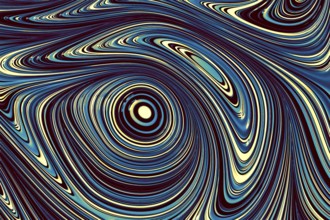 Abstract geometic background - computer-generated image. Fractal geometry: pattern of distorted