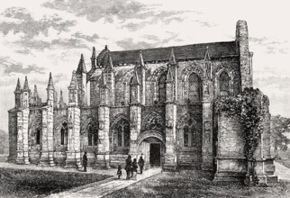 Rosslyn Chapel, Roslin, North front, Scotland, 19th century